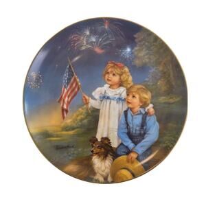 Reco "Star Spangled Sky" by Sandra Kuck Plate 9.5" with‎ COA & Box #1983BN